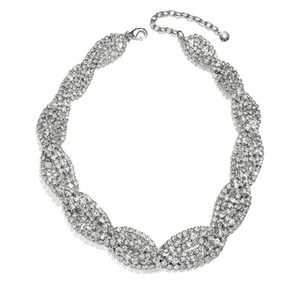 NWOT Baublebar Supernova Braided Crystal Collar Necklace 17" with 3" Extender